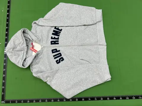 Supreme Logo Navy Zip Hoodie -5
