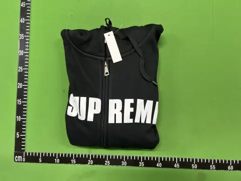 Supreme Logo Navy Zip Hoodie -6