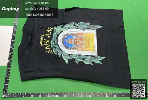 Casablanca Tennis Club Black T-Shirt -4