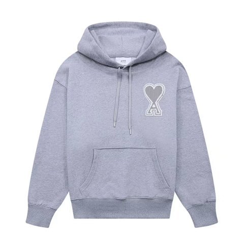 Ami Heart Logo Gray Hoodie