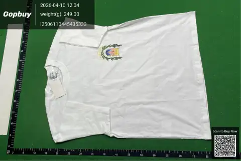 Casablanca Logo White T-Shirt 6