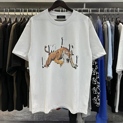 Amiri Tiger Graphic Gray T-Shi