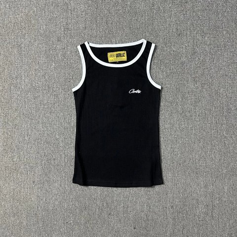 Corteiz Trim Black Tank Top