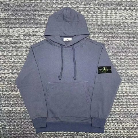 Stone Island Logo Gray Hoodie