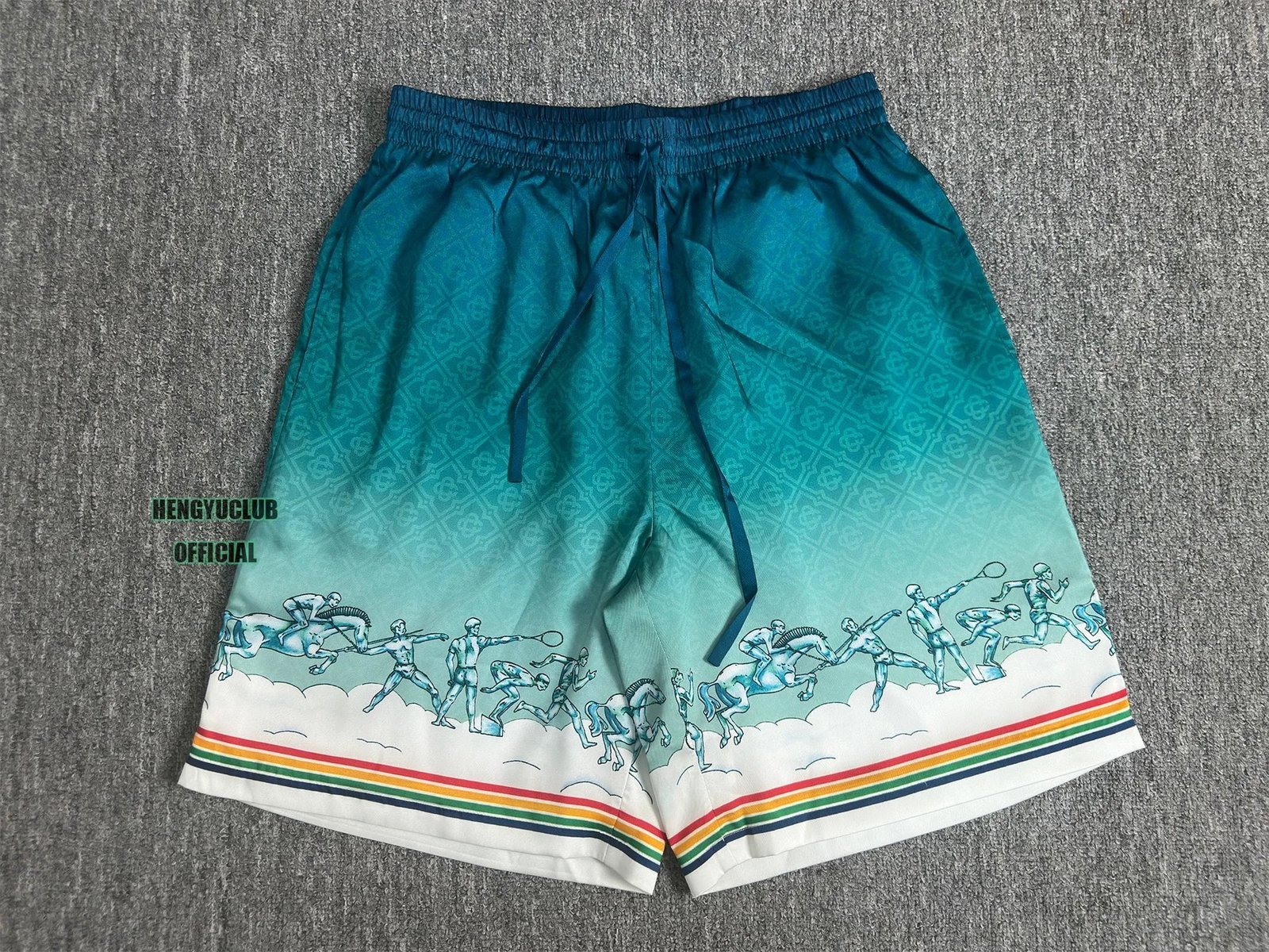 Hermes Gradient Graphic Shorts