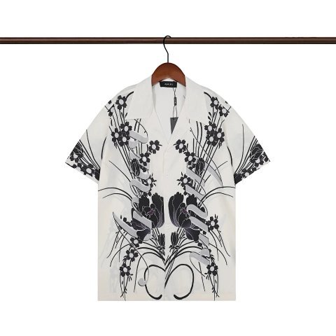 Floral Skull Short Sleeve Shir