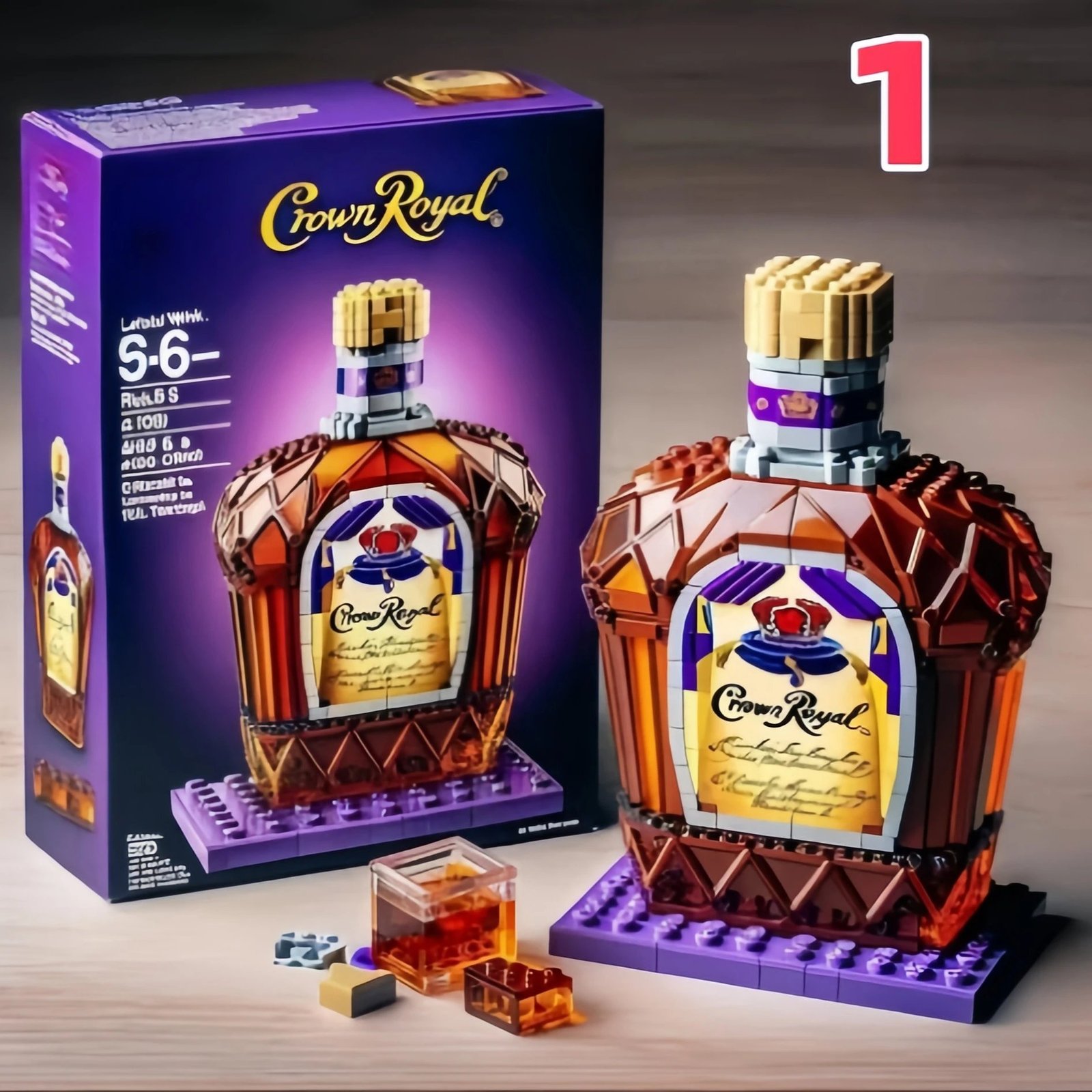 Whiskey Bottle Building Block