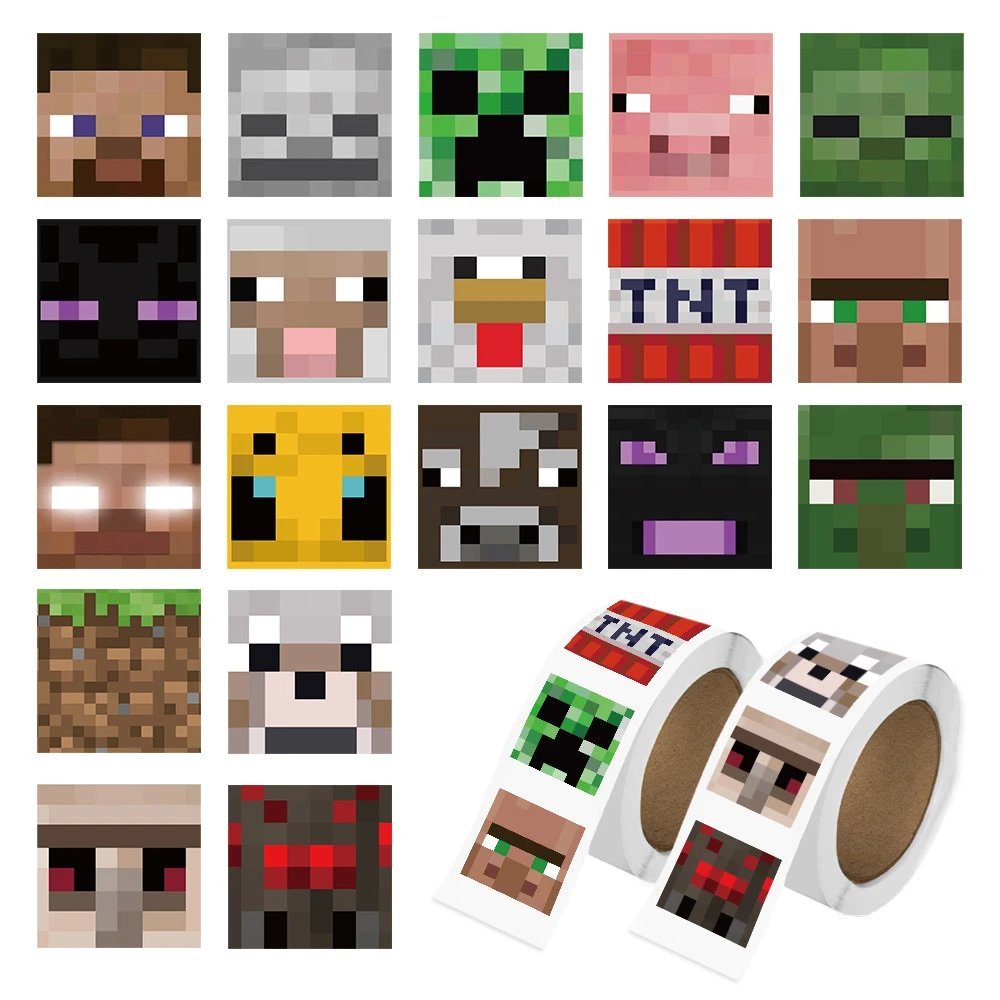 Minecraft Block Sticker Roll
