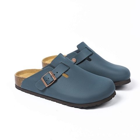 Unisex Leather Cork Clogs