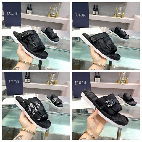 Designer Monogram Strap Slides