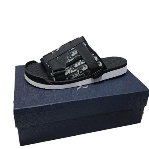 Monogram Strap Summer Slides