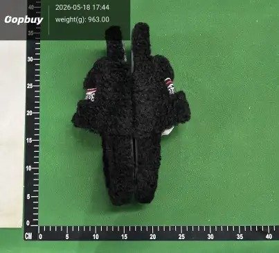 Embroidered Furry Platform Slides -3