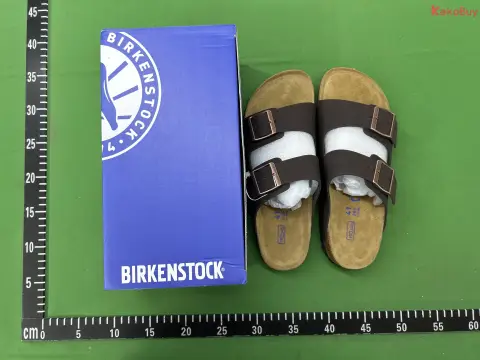 Genuine Leather Cork Platform Slides -3