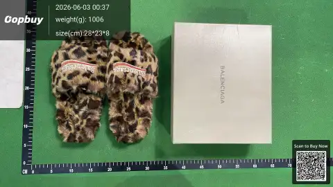 Embroidered Shearling Platform Slides -3
