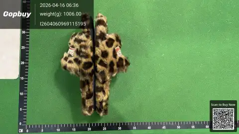 Embroidered Shearling Platform Slides -6