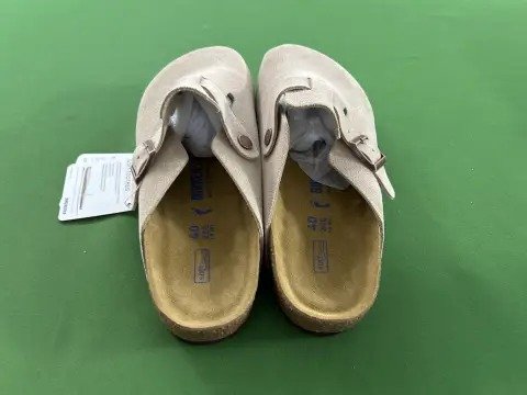 Leather Closed-Toe Couple Slides -2
