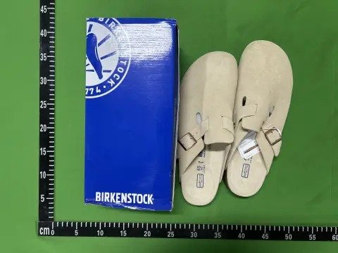 Leather Closed-Toe Couple Slides -4