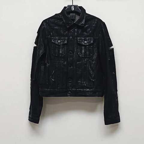 Distressed Waxed Denim Jacket
