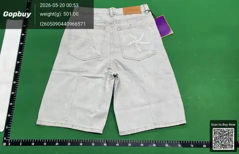 Alcatraz Star Denim Shorts -3