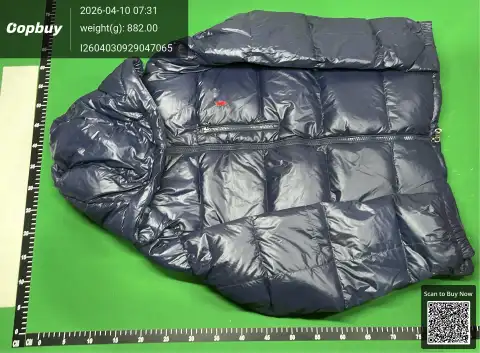 Glossy Navy Down Jacket -2