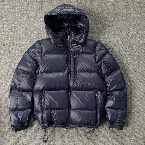 Glossy Navy Down Jacket