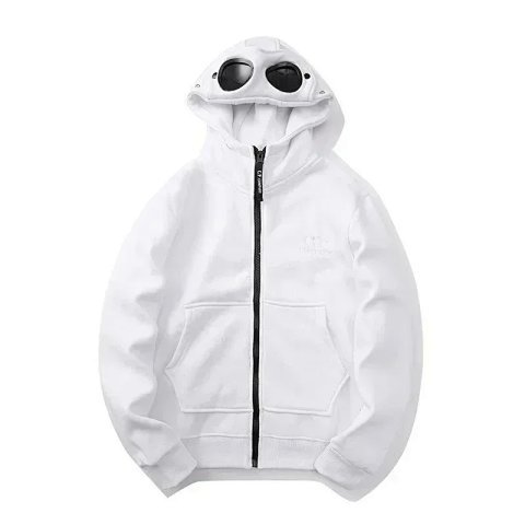 Goggle Hooded Zip-Up Sweatshir