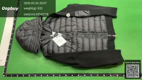 European Knit Panel Down Jacket -3