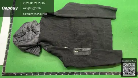 European Knit Panel Down Jacket -1