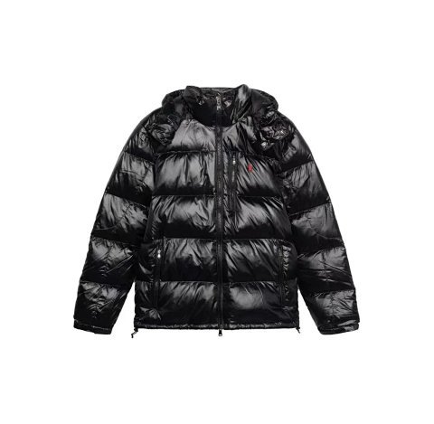 Glossy Hooded Down Jacket