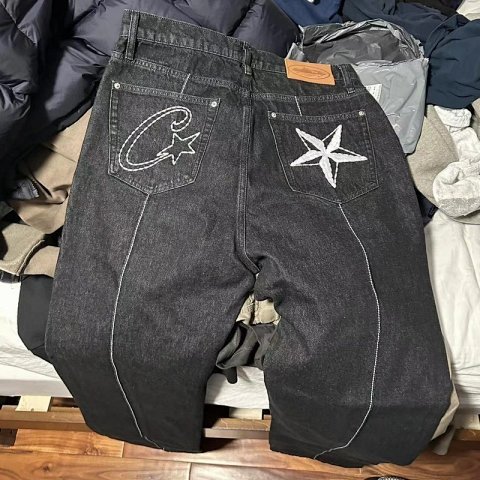 Contrast Stitch Denim Jeans