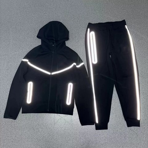 Sports Hooded Zip Jacket Set