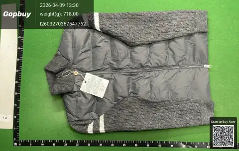 Striped Wool Stand Collar Jacket -1