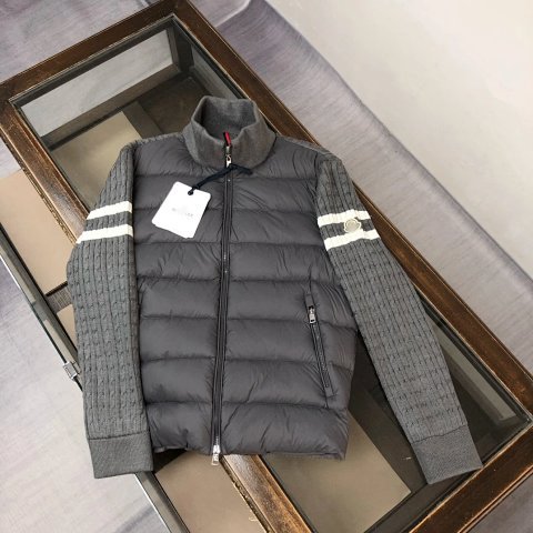Striped Wool Stand Collar Jack