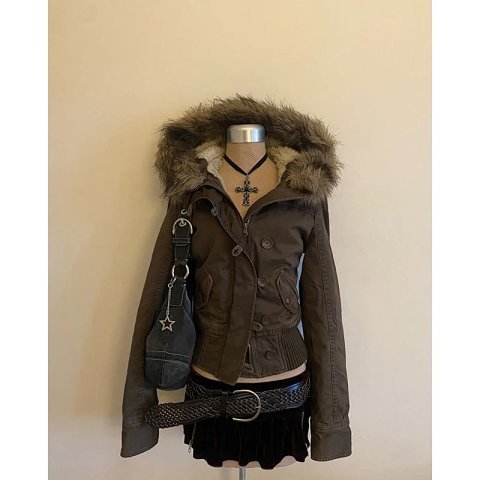 Fur-Trimmed Fleece-Lined Parka