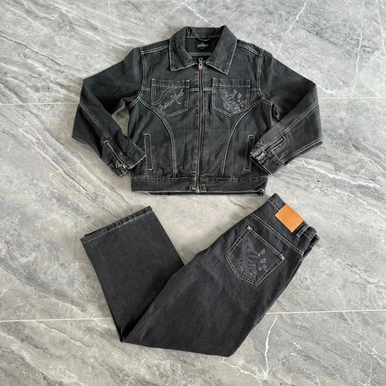 Denim Jacket and Pants Set