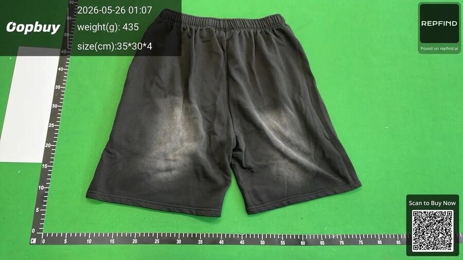 Flame Graphic Washed Shorts -2