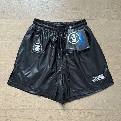 Flame Graphic Washed Shorts -3