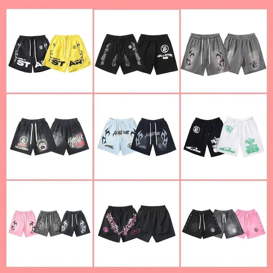 Flame Graphic Washed Shorts