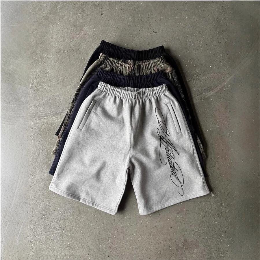 Vintage Graphic Washed Shorts