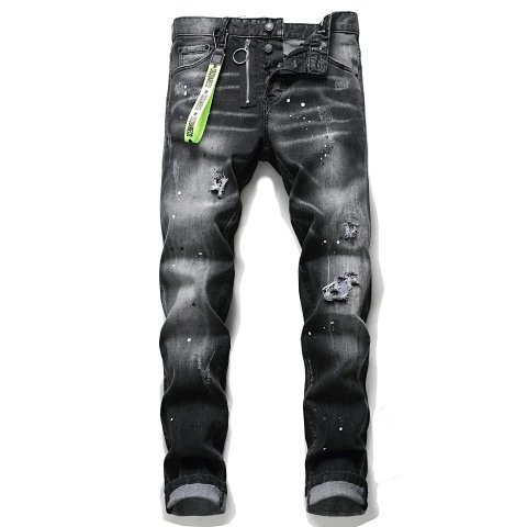 Distressed Slim-Fit Jeans