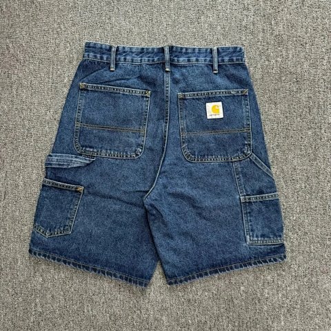 Washed Cargo Denim Shorts