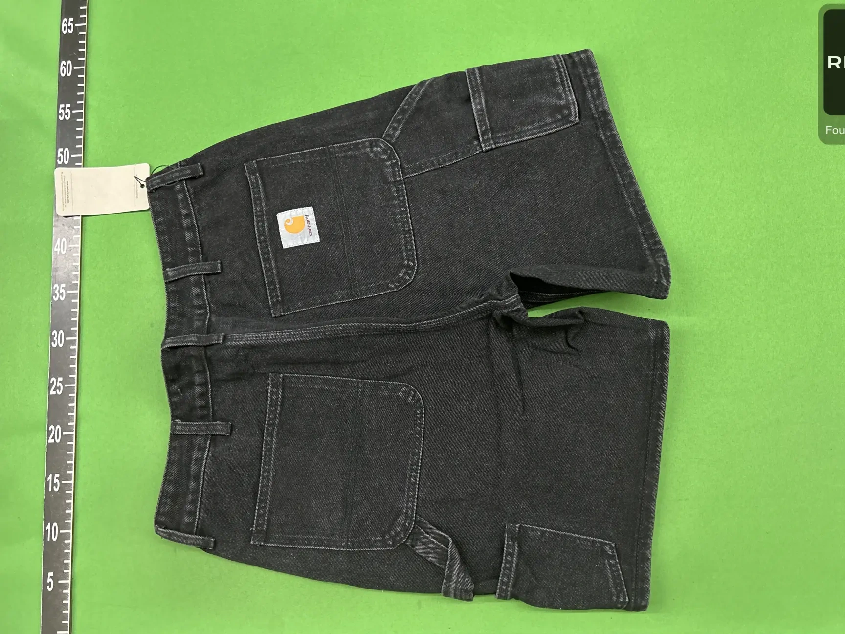 Washed Cargo Denim Shorts -2