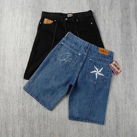 Star Patch Denim Shorts