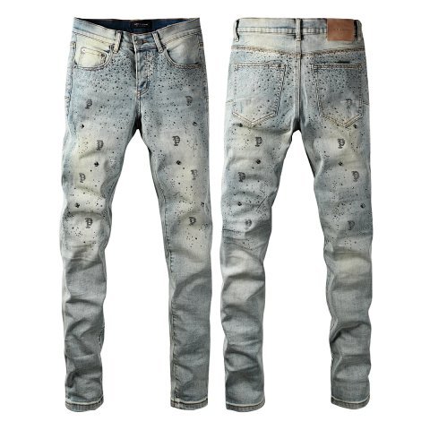 Distressed Washed Denim Jeans