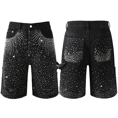 Rhinestone Denim Shorts