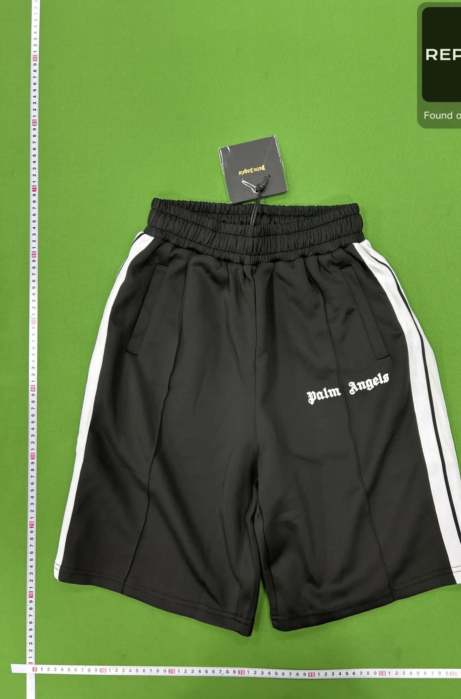 Green Gothic Logo Shorts -5