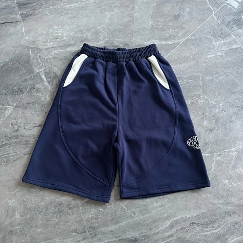 Navy Side-Stripe Sports Shorts