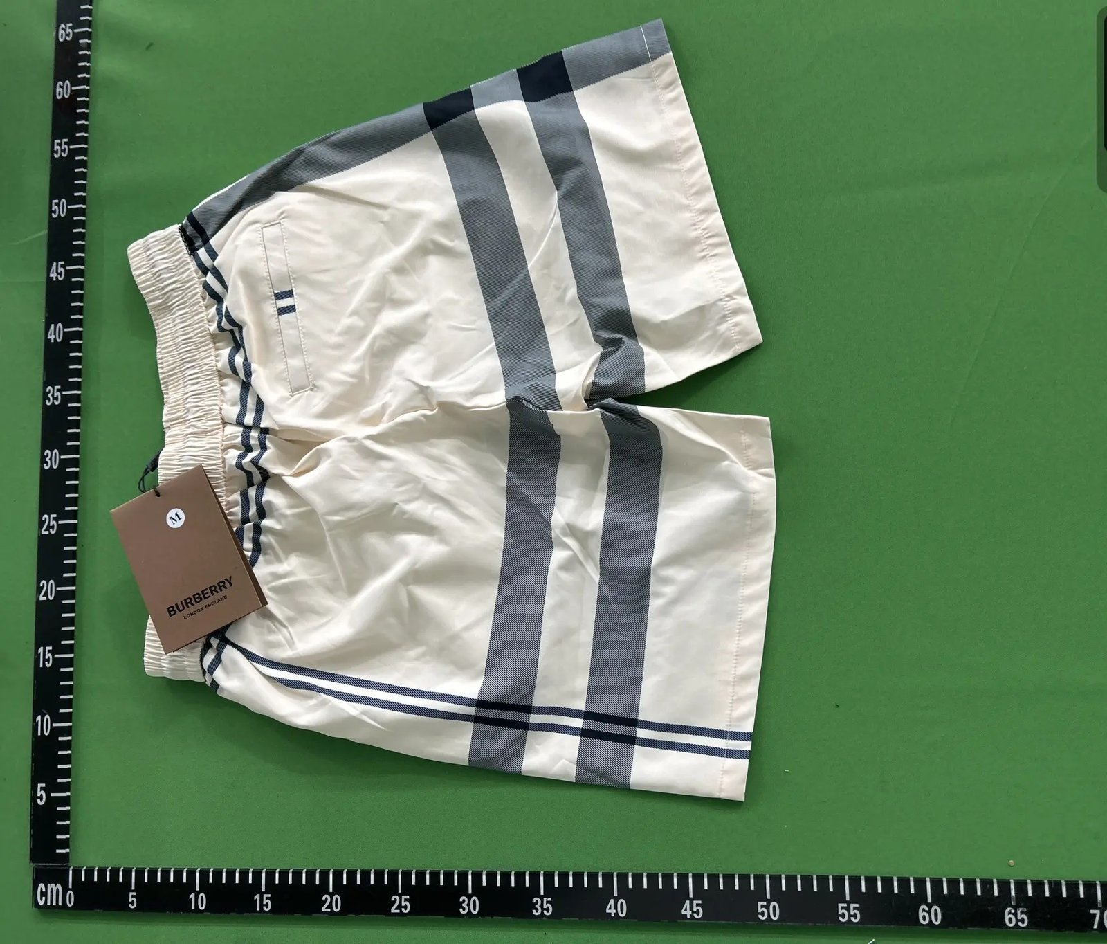 White Monogram Casual Shorts -3