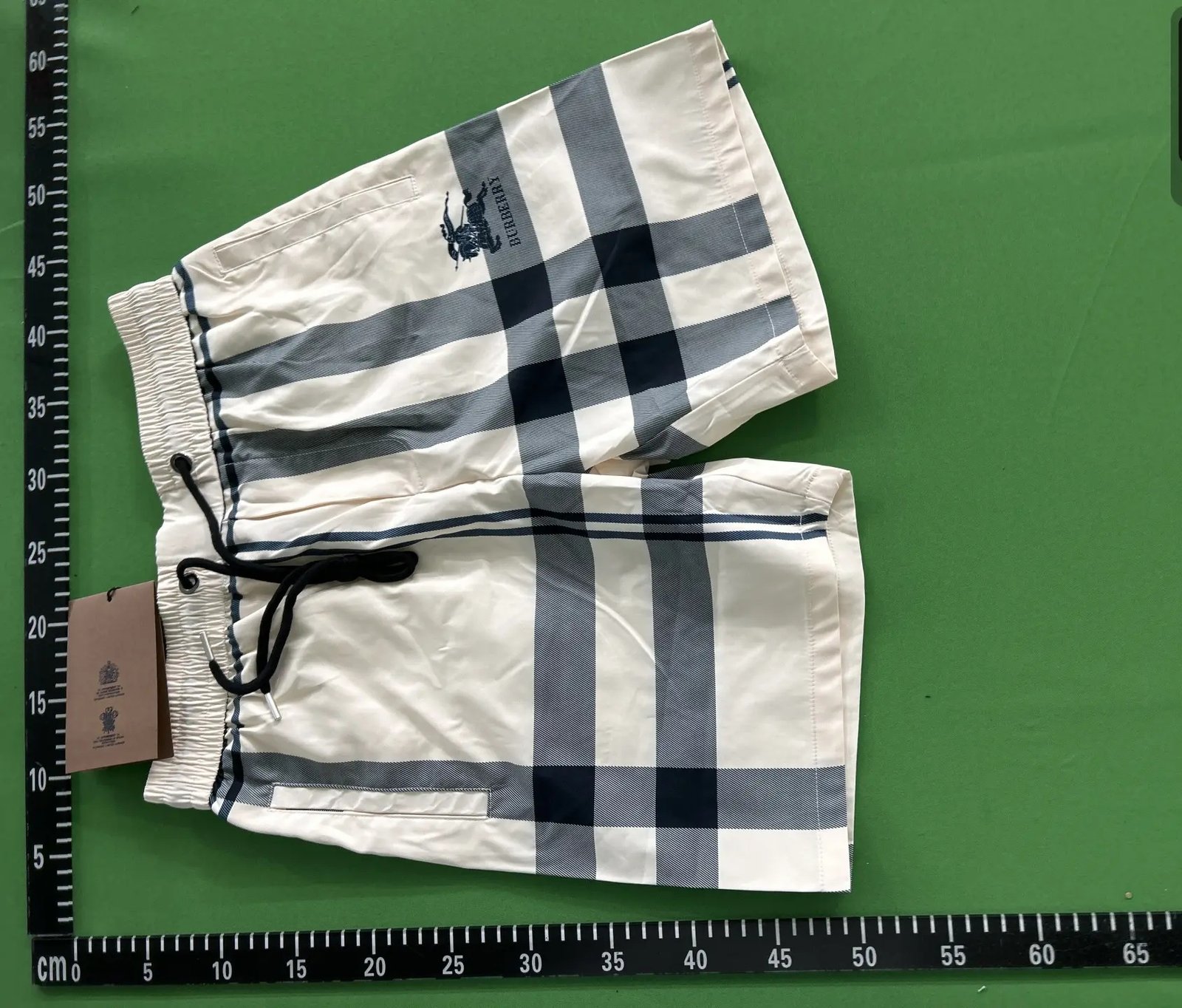 White Monogram Casual Shorts -5