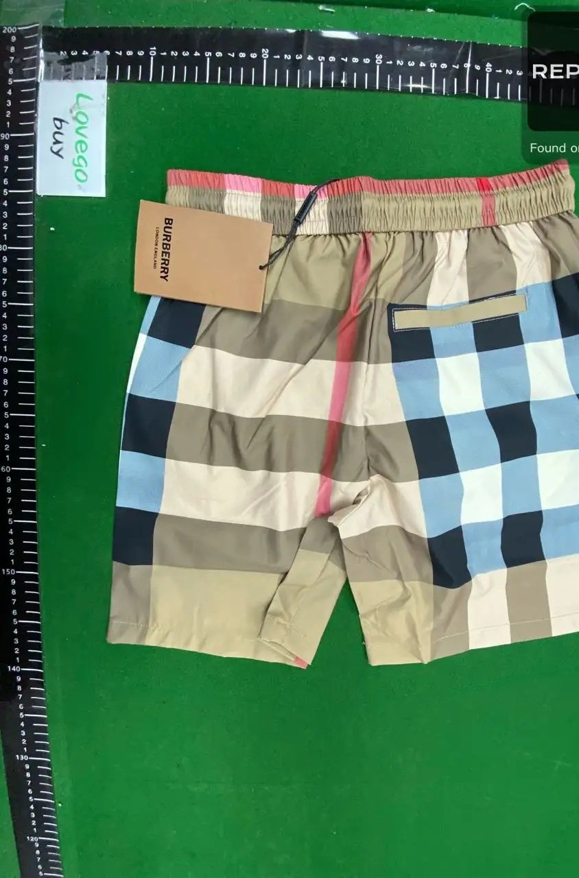 Red Plaid Casual Shorts -4